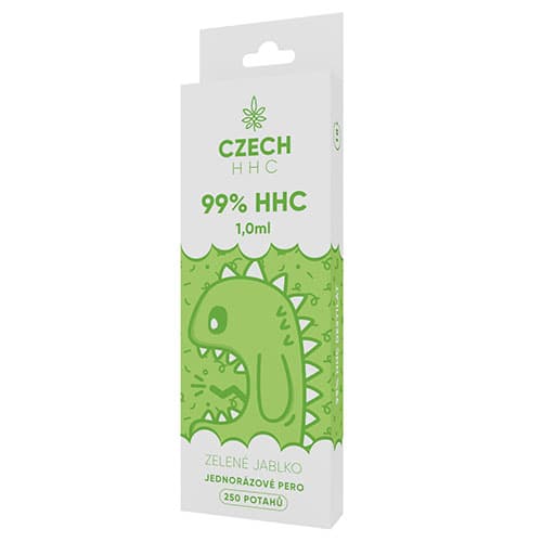 CZECH HHC 99% HHC jednorazové pero Zelené Jablko 250 poťahov 1ml 1ks