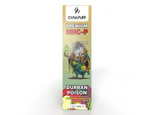 Canapuff vape pen Durban Poison 96% HHC-P Jednorazovka 1ml