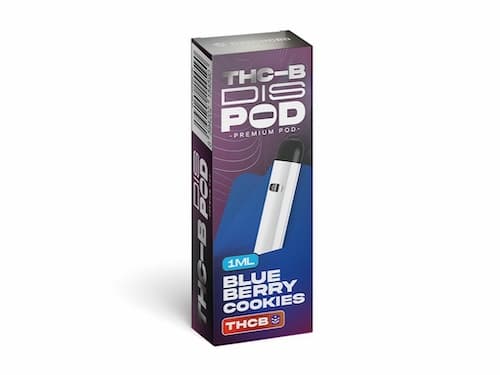 Czech CBD THC-B Vape Pen disPOD Blueberry Cookies 1000mg 1ml