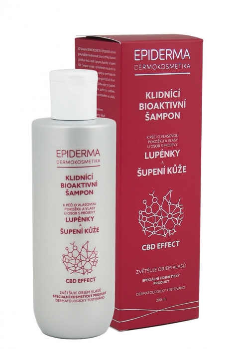 EPIDERMA bioaktivny CBD šampón pri lupienke 200 ml