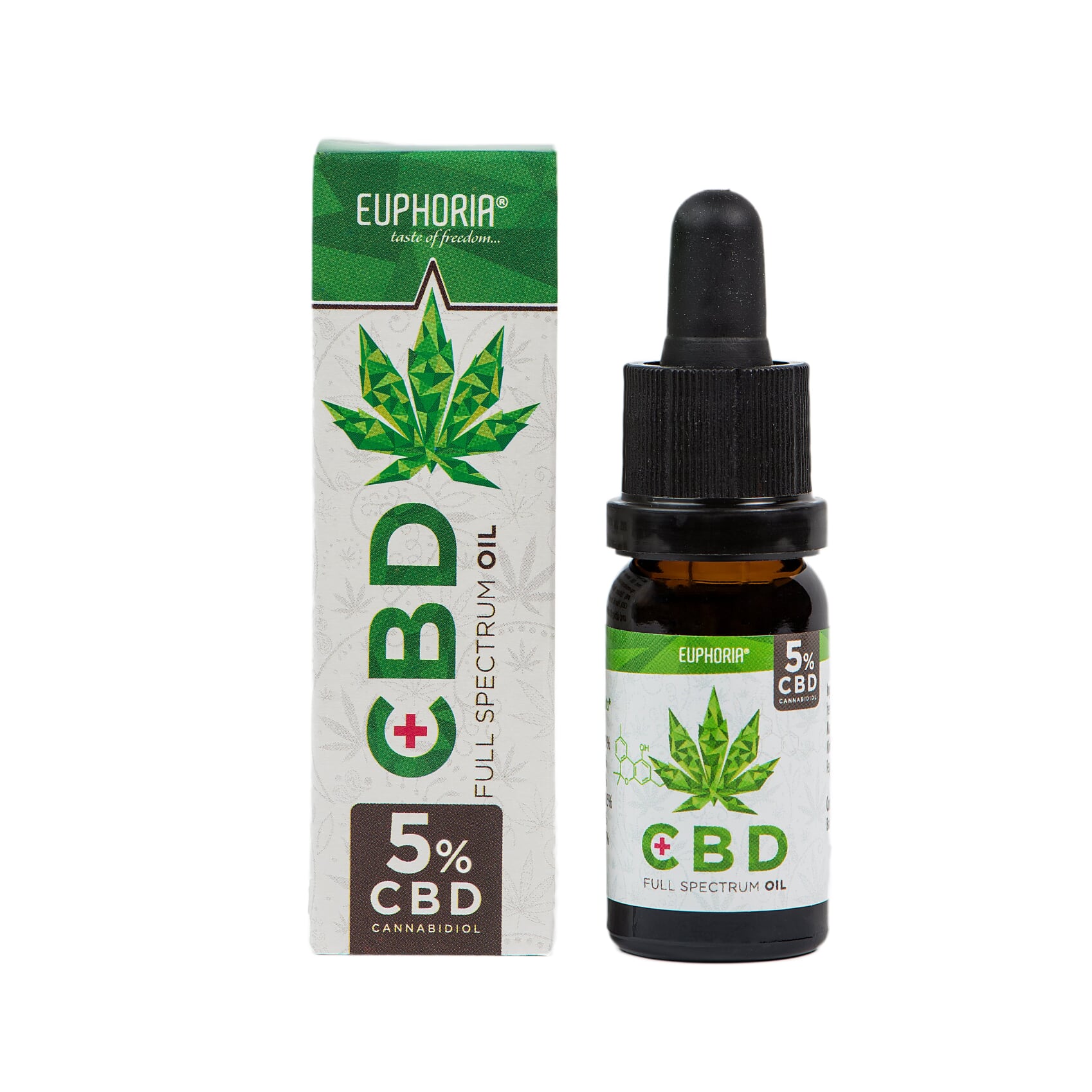 CBD konopný olej full spectrum 5% 500mg 10ml Euphoria