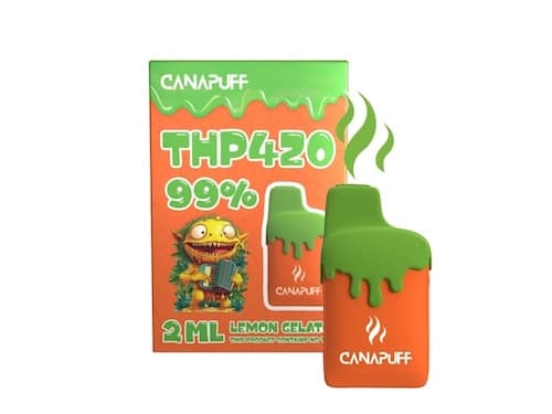 Canapuff vape pen Lemon Gelato 99% THP420 Jednorázovka 2ml ##