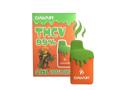 Canapuff vape pen Papaya Punch 99% THCV Jednorázovka 2ml ##