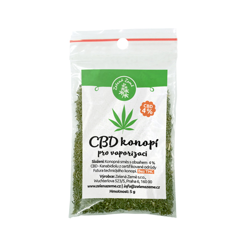 CBD Herba 4% k vaporizácii 5g Zelená Země
