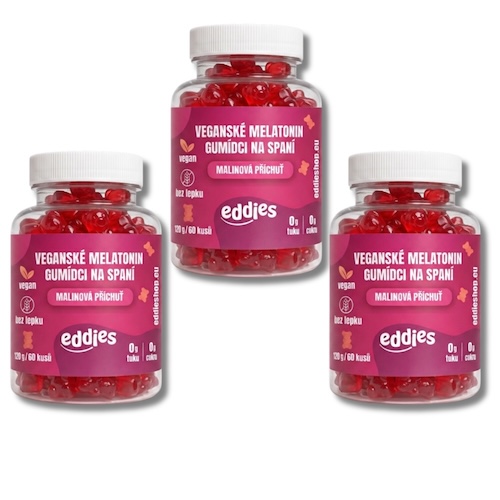 Eddies Gumíci na spánok s melatonínom VEGAN 60ks 3balenia
