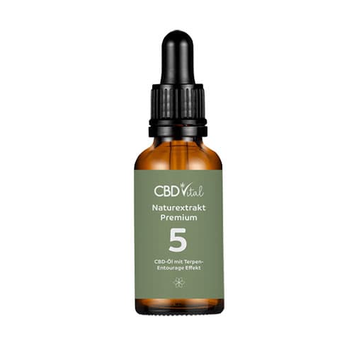 CBD konopný olej prírodný prémium 1500mg 5% 30ml CBD Vital 