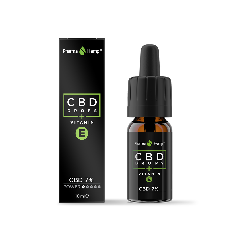 CBD drops s vitamínom E 7% 10ml Pharma Hemp