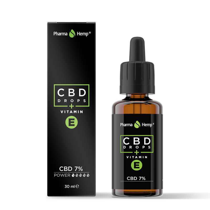 CBD drops s vitamínom E 7% 30ml Pharma Hemp