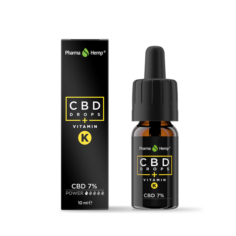 CBD drops s vitamínom K 7% 10ml Pharma Hemp