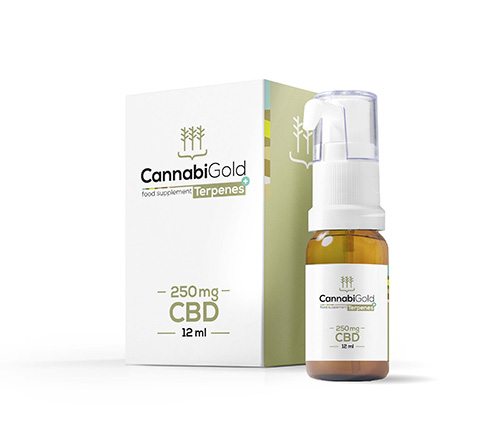 Cannabigold Terpenes CBD a terpenmi v oleji 250 mg 12ml