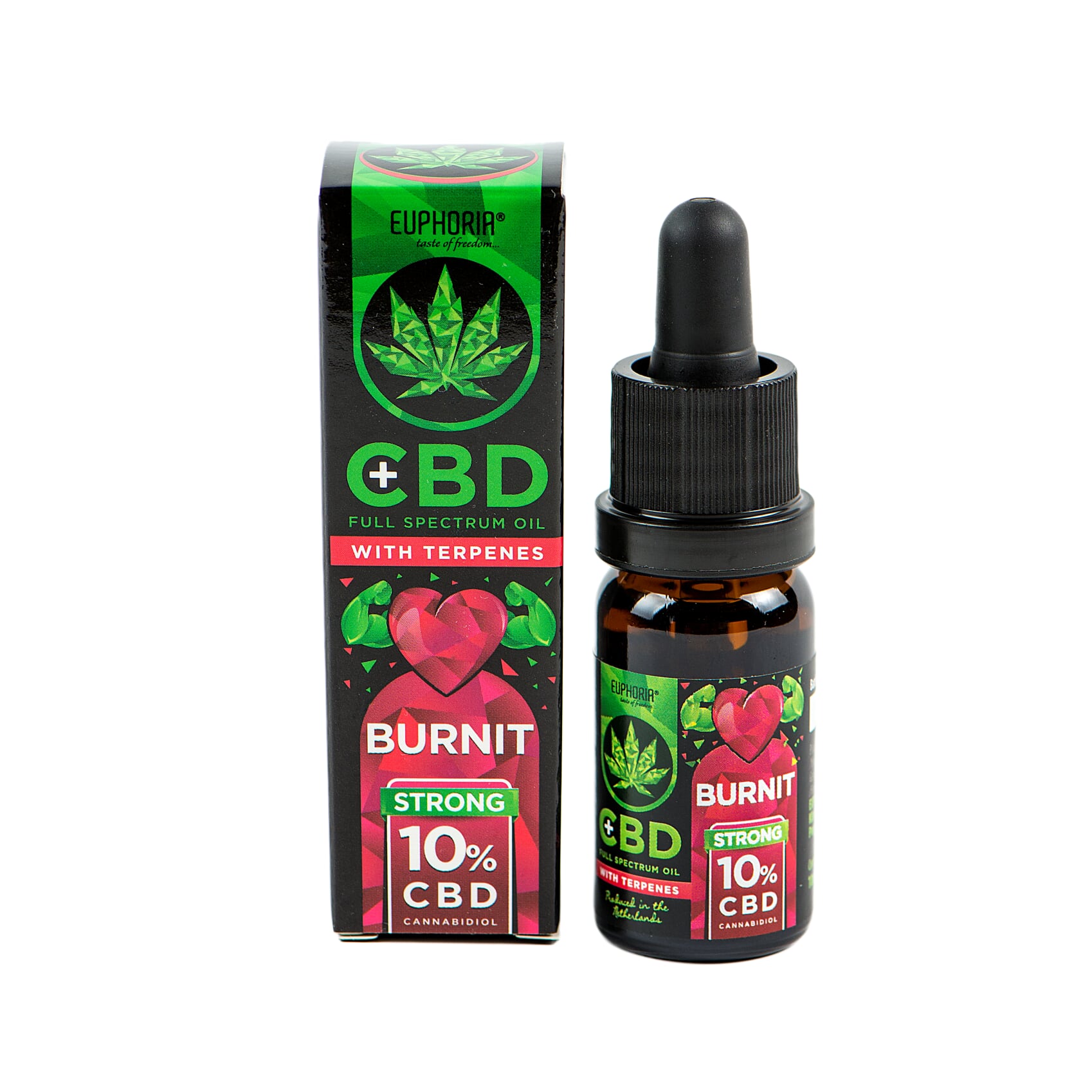 Euphoria CBD olej 10% s terpenmi 10ml 1000mg BURNIT