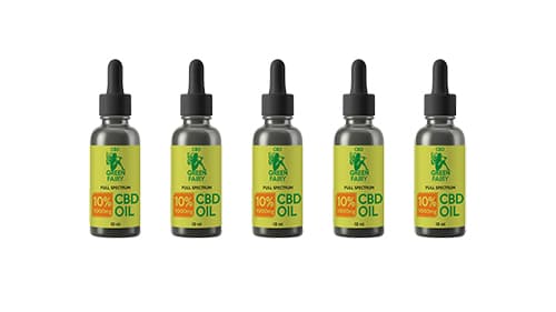 CBD olej full spectrum 10% 1000mg 10ml 5ks GREEN FAIRY