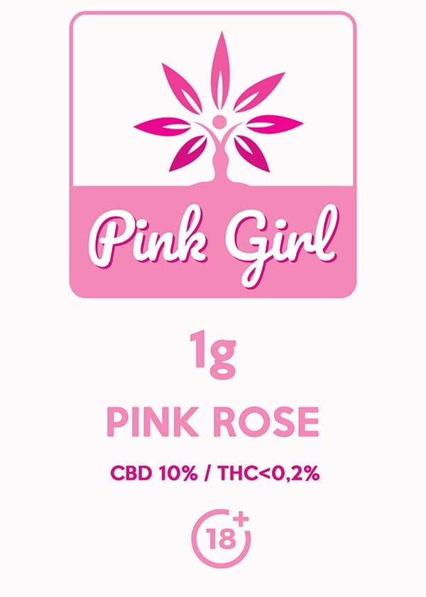 CBD konopný kvet weed PINK ROSE 1g PINK GIRL