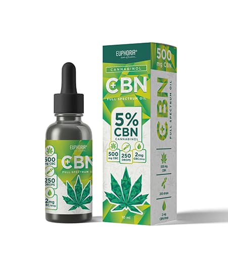 Euphoria CBN konopný olej full spectrum 5% 500 mg 10 ml 